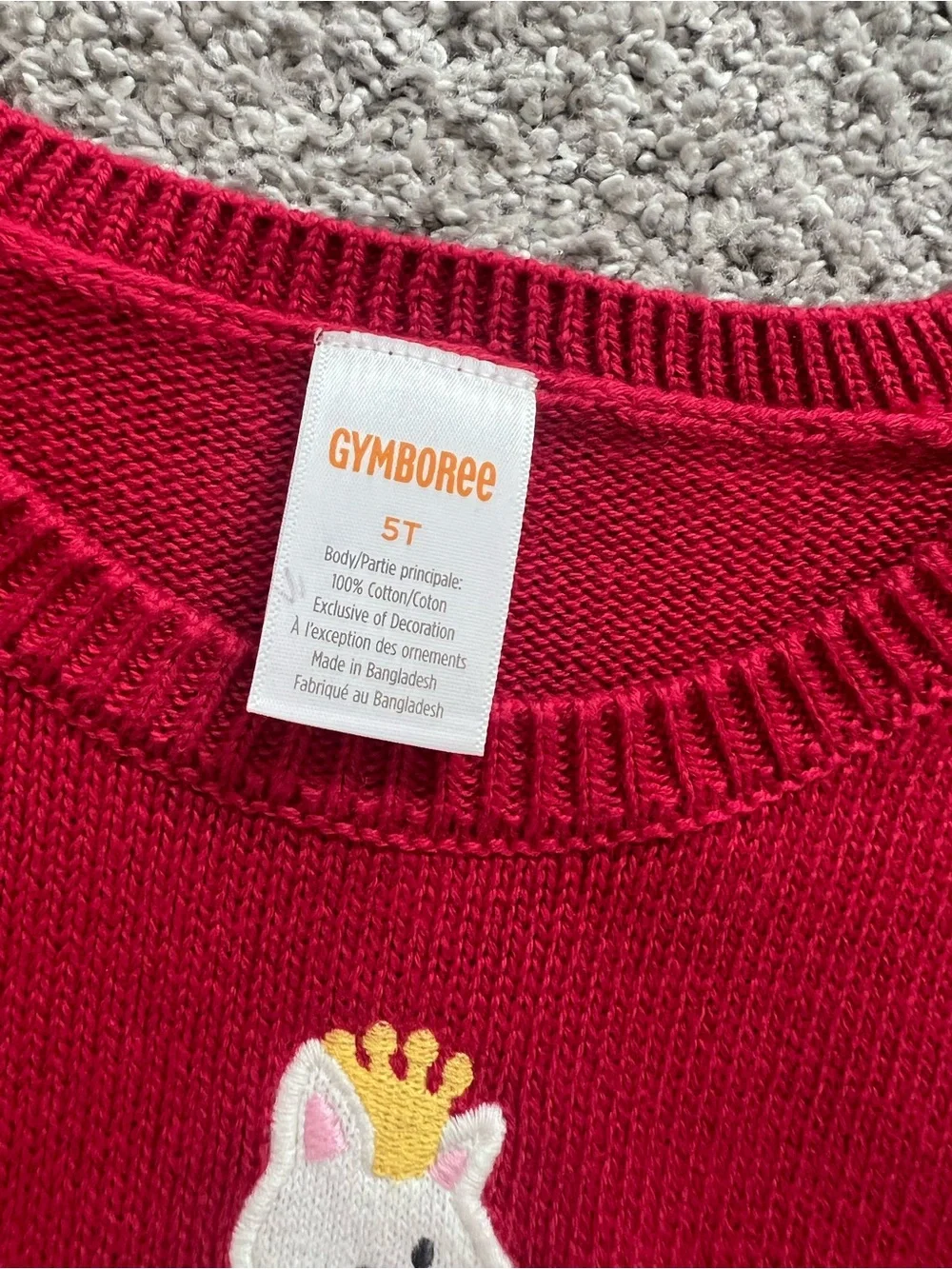 Gymboree Red Holiday Ballerina Mouse Sweater - Girls NWT
